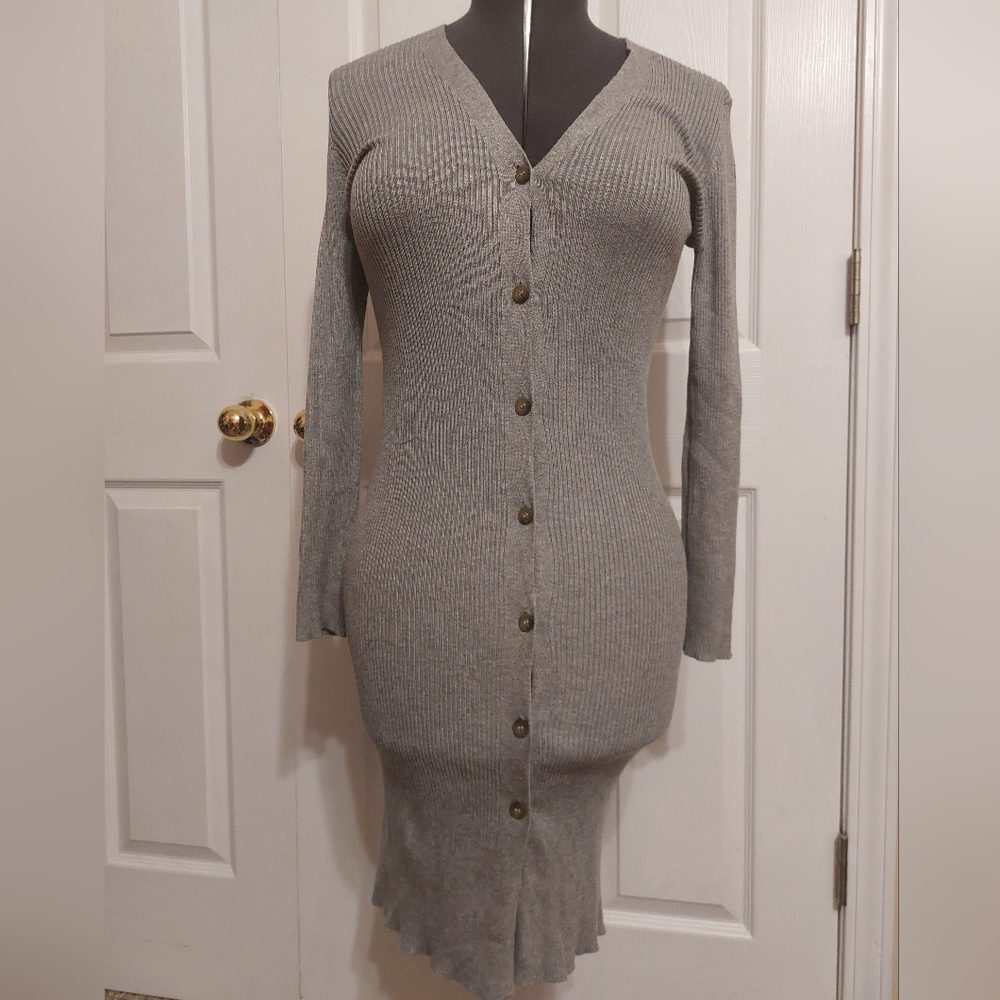 Long button down cardigan
